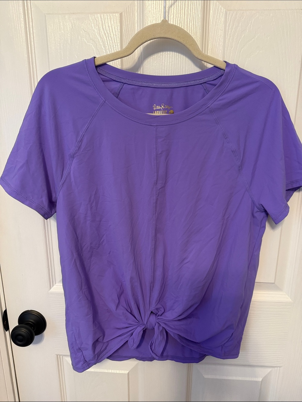 Lilly Pulitzer Purple Tie-Knot Short Sleeve Tee